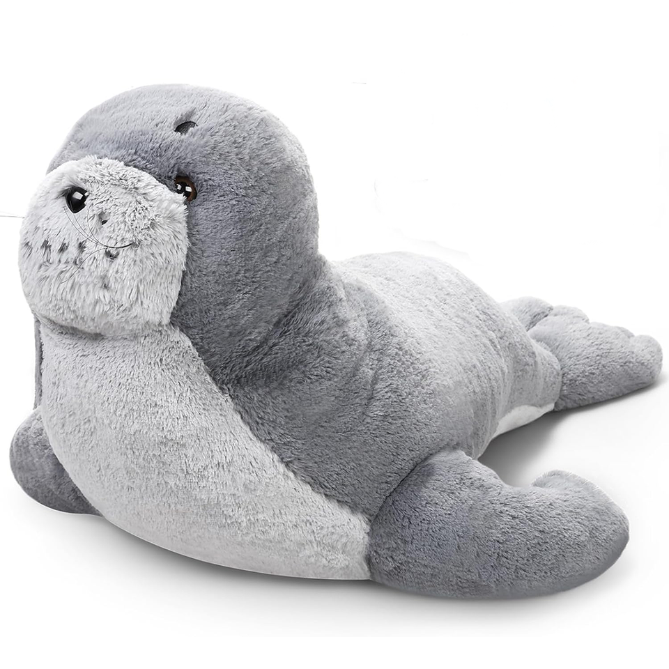 Yingii Custom Super Soft Grey Seal Stuffed Ocean Animal OEM Lifelike Plush Doll for Kids Animal Lovers Giant Seal Plush Toy